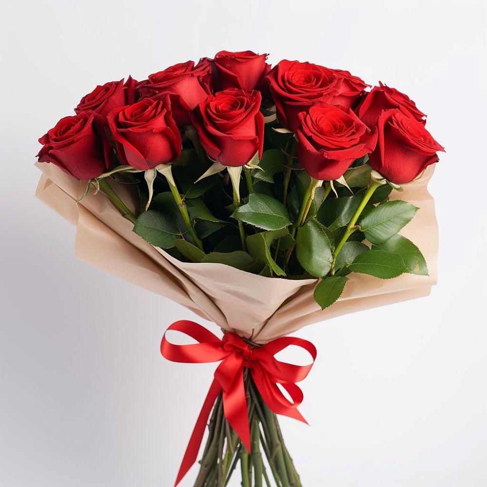 Букет 11 Красных роз Эдлесс Лав в Троицко-Печорске